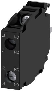 Contact module with 2 contact elements, 1 NO + 1 NC, gold-plated contacts, sc..., 3SU1400-1AA10-1QA0, Siemens main