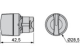 Head for illuminated selector switch, Harmony XB5, dark grey plastic, white handle, 22mm, universal LED, 2 positions alt_view_4