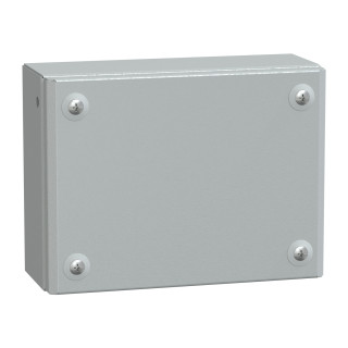 Metal industrial box plain door H150xW200xD80 IP66 IK10 RAL 7035 main