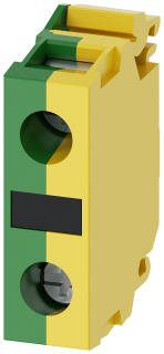 Support terminal, green/yellow, screw terminal, for front plate mounting, 3SU1400-1DA43-1AA0, Siemens main
