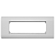 Frame Triple 80x205mm for centralplates 45x45mm, RAL9010 main