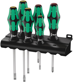 334/6 Rack Набор отверток Kraftform Plus Lasertip + подставка, 6 предметов, 05105650001 Wera main