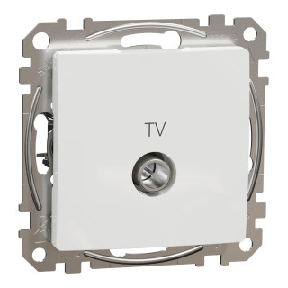 TV socket, Sedna Design & Elements, male IEC, intermediate, 10dB, PRO, white main