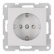 Socket outlet with safety shutter, cage clamps, silver, EV121303 Schrack Technik main