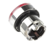 Head for illuminated push button, Harmony XB4, metal, red flush, 22mm, universal LED, spring return, plan lens, unmarked alt_view_3