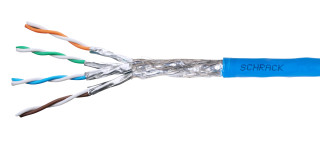 S/FTP Cable Cat.7a, 4x2xAWG23/1, 1200MHz, LS0H-3, Dca, 40%, HSEKP422HK Schrack Technik