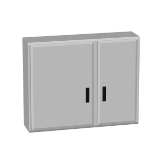 MAXIPOL Roof + bottom closed, 2 doors H1000 W1250 D312mm main