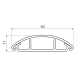 Cable floor duct 50x15mm 2J 2m/60m dark grey LO LD alt_view_2