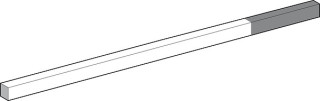 Limit switch lever, XCRZ, steel square rod 6 mm, L=200 mm with red end, XCRZ03R