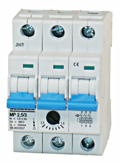 Motor Protection Circuit Breaker, 3-pole, 1.6-2.5A main