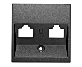 Cover for Double Data Sockets, anthracite, EV114004-- Schrack Technik