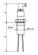 RLH-301-3 Nivoswitch līmeņa slēdzis; 137mm; G 1 1/2; 12-55Vdc; PNP/NPN; pulvera un granulu tipa vielām. RLH3013 Nivelco alt_view_2