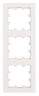 Three gang frame, Design CUBIC, white, EV105303 Schrack Technik