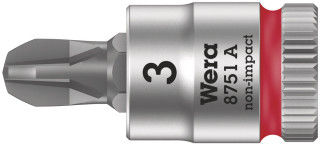 8751 A Phillips Zyklop bit socket, 1/4" drive, PH 3 x 28 mm, 05003352001 Wera main