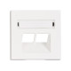 Cover for RJ45 UAE outlet, labelling window, 2-Port, white, EV104312 Schrack Technik main
