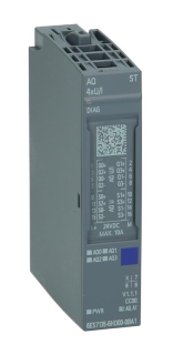 6ES7135-6HD00-0BA1 SIMATIC ET 200SP, Analog output module, AQ 4XU/I Standard, suitable for BU type A0, A1, Color code CC00, Module diagnostics, 16 bit, +/-0.3% main