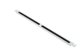 19" Cable entry panel with brush, 0.5U, RAL7035 main