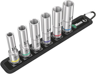 Belt C Deep 1 socket set, 1/2" drive, 6 pieces, 05004565001 Wera main