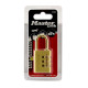630EURD | Aluminium combination padlock with brass body finish - Brass plated steel shackle - 3 digit resettable combination alt_view_2