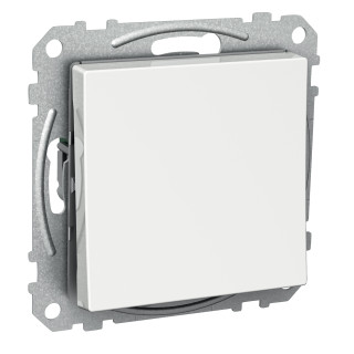 Push-button, Exxact, 2-way screwless, white