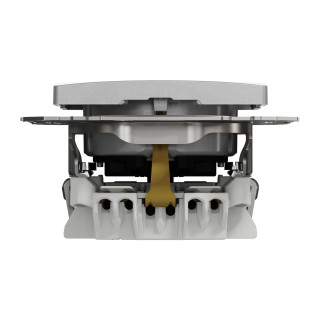 Socket-outlet, Sedna Design & Elements, 16A, 250V, side earth, with shutter, aluminium main