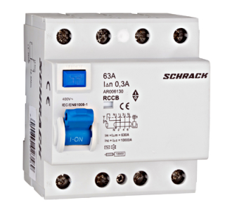 RCCB AMPARO 10kA, 63A, 4-pole, 300mA main