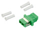FO Coupler LC/APC-Duplex, Plastic, OS2, ceramic, flange, HSELSK09MP Schrack Technik main