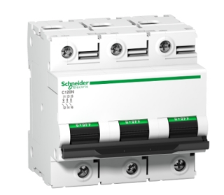 Miniature circuit breaker (MCB), Acti9 C120N, 3P, 80A, C curve, 10000A (IEC/EN 60898-1), 10kA (IEC/EN 60947-2)