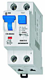 Combined MCB/RCD (RCBO) C06A/1+N/30mA/Type AC-6kA main