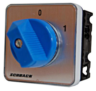 On-OFF Switch, 2 pole, 20A, for panel mounting, 0-1 IN005220 Schrack Technik main