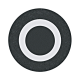 Button plate flat with inscription, black with white zero main