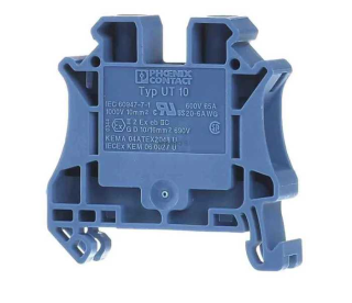 Проходная клемма UT 10 BU, 10mm2, 57A, синий, 3044188 Phoenix Contact main