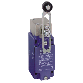 Limit switch, XCKJ, steel roller lever variable length, 1NC+1 NO, snap, 1/2NPT, XCKJ10543H7 main