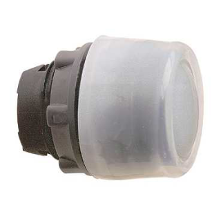 Head for non illuminated push button, Harmony XB5, plastic, projecting, black, 22mm, spring return, booted, unmarked main
