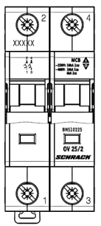 OV-Automātslēdzis, 25A, 15=800A, 2-pole, Schrack Teknik, BN510225-- main