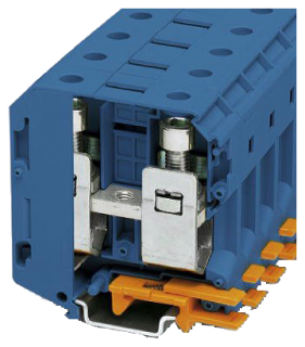 Terminal, screw terminal, through-type terminal, 70 mmĀ², blue, 8WH1000-0AP01, Siemens main