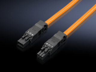 SZ Connection cable, for through-wiring, 3-pole, 100-240 V, L: 1000 mm, 2500430 Rittal