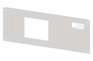 Front plate sheet steel with cutout 196x187mm, 4 unit-wide main