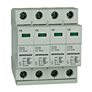 T2/C-Surge arrester complete, 4p, 4x20kA/280V - Series UAS IS010449-- main
