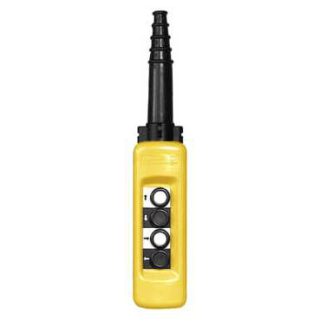 Pendant control station, Harmony XAC, plastic, yellow, 4 push buttons with 1NO