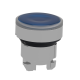 Head for illuminated push button, Harmony XB4, metal, blue flush, 22mm, universal LED, spring return, plan lens, unmarked alt_view_3
