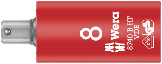 8740 B VDE HF Zyklop Hex bit socket, insulated, with holding function, 3/8" drive, 8 x 59 mm, 05004903001 Wera main