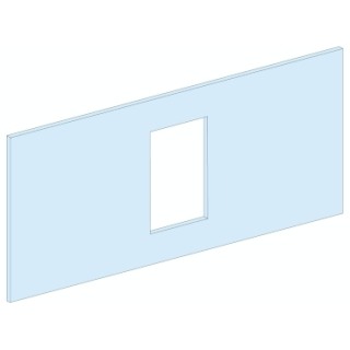 Front plate, PrismaSeT G, for INS-INV320/630, 6M, horizontal W600+W300, white, RAL 9003 main