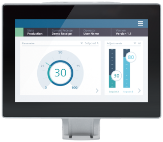 SIMATIC HMI MTP1200 Unified Comfort PRO Neutral Front Prepared for pedestal a..., 6AV2128-3MB57-1BX0, Siemens main