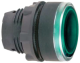 Head for illuminated push button, Harmony XB5, plastic, green flush, 22mm, universal LED, spring return, plain lens alt_view_2