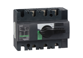 switch disconnector, Compact INS125, 125A, standard version with black rotary handle, 3 poles main