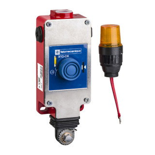 Drošības slēdzis, e XY2CH, 2NC, pilot light 24 V, booted pushbutton, XY2CH13273 Telemecanique