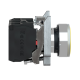Illuminated push button, Harmony XB4, metal, orange flush, 22mm, universal LED, plain lens, 1NO + 1NC, 24V AC DC alt_view_4