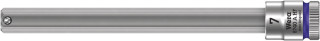 8740 A HF Zyklop bit socket with holding function, 1/4" drive, 7 x 100 mm, 05003342001 Wera main