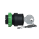 Key selector switch head, Harmony XB5, plastic, black, 22mm, key 455, 3 positions, stay put alt_view_9